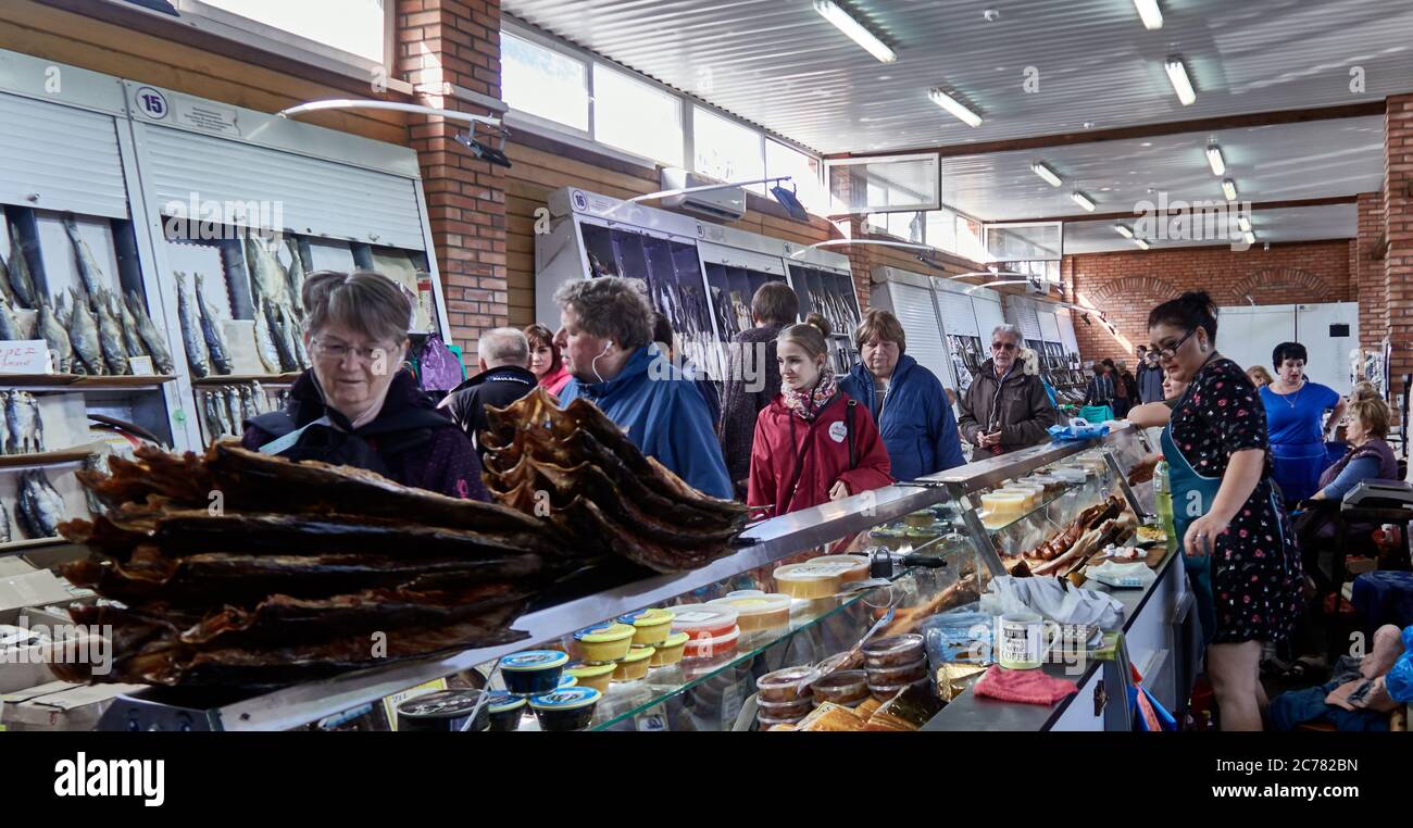 Russia, Astrakhan Oblast.    the city of Astrakhan is one of the largest fish market in the country Stock Photo