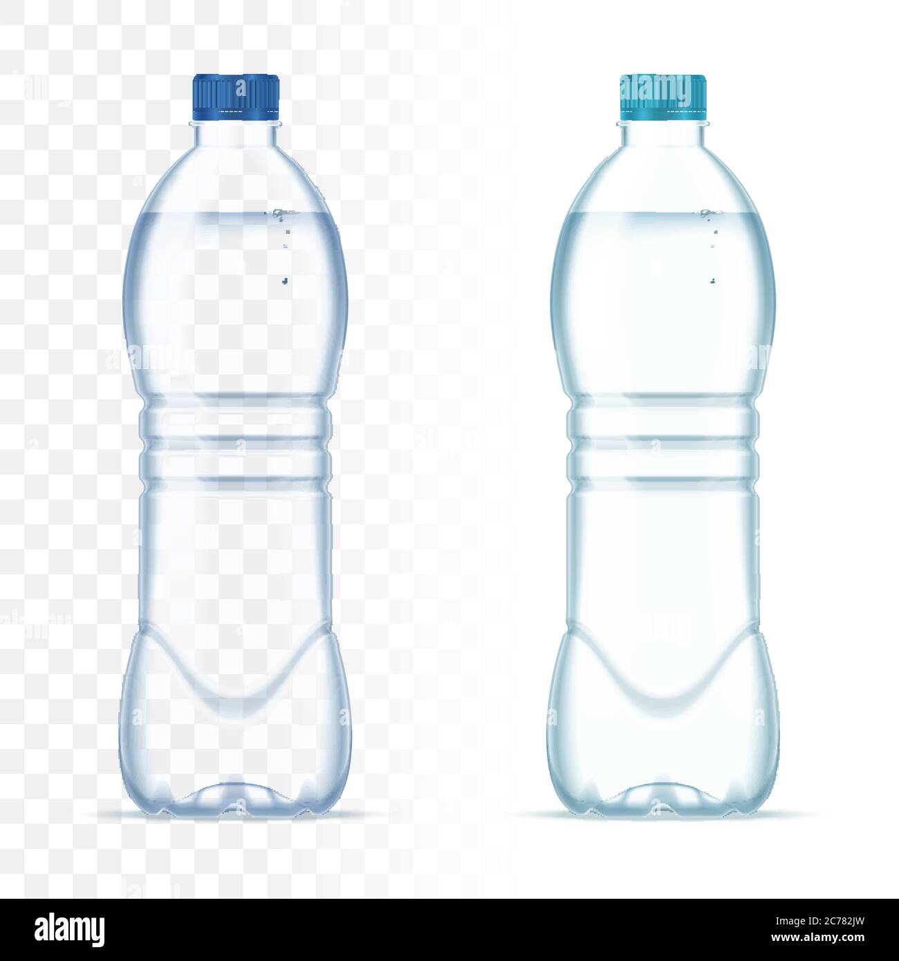 Download Plastic Realistic Vector Bottles With Water And Blue Cap On Transparent Background Realistic Bottle Mockup Stock Vector Image Art Alamy