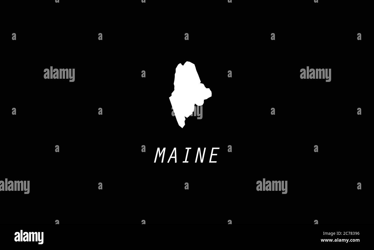 Maine map outline vector illustration Stock Vector Image & Art Alamy