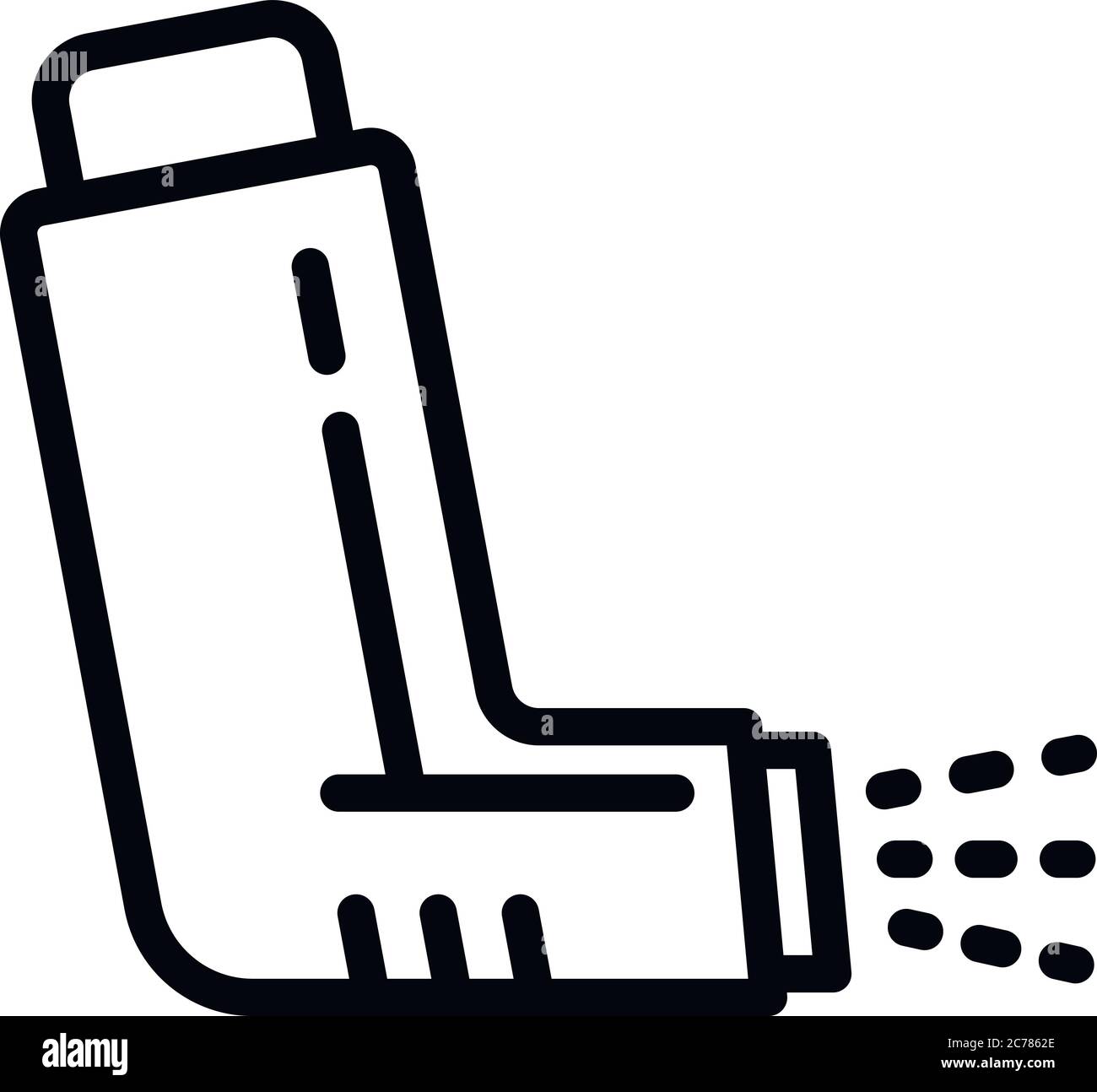 Inhaler spray icon. Outline inhaler spray vector icon for web design