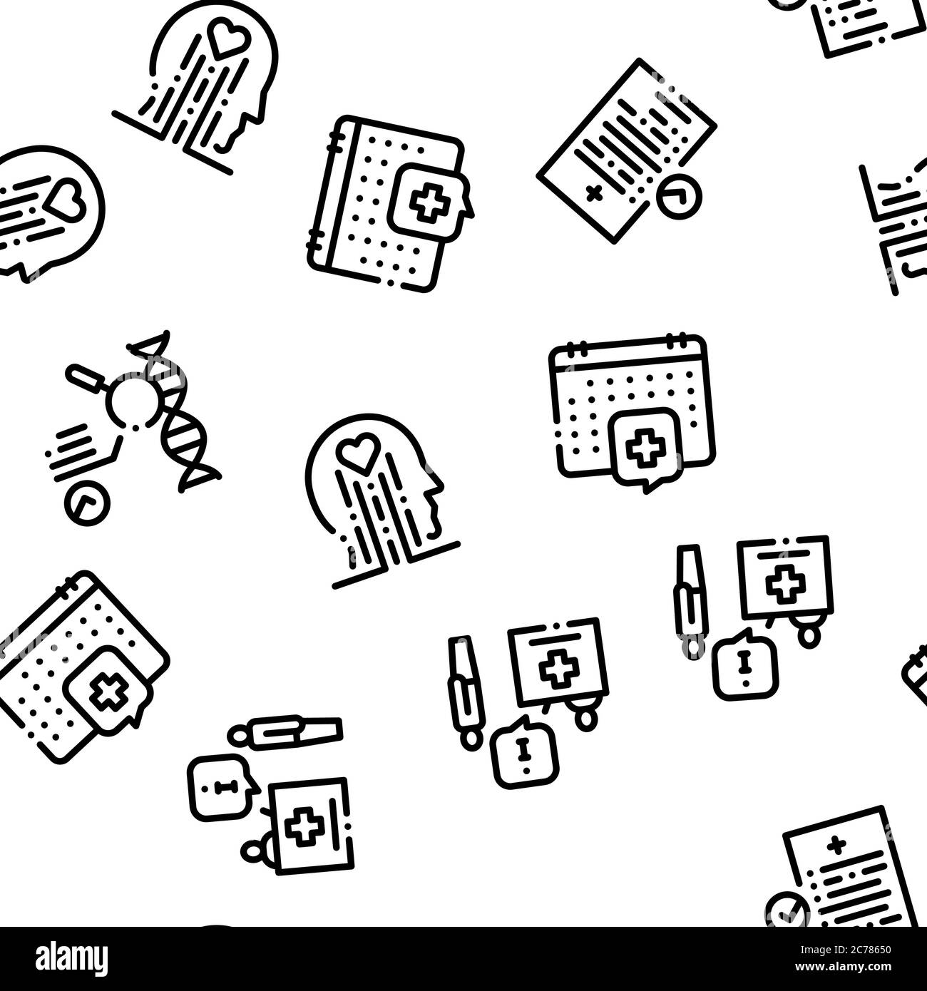 Health Checkup Medical Seamless Pattern Vector Stock Vector Image & Art