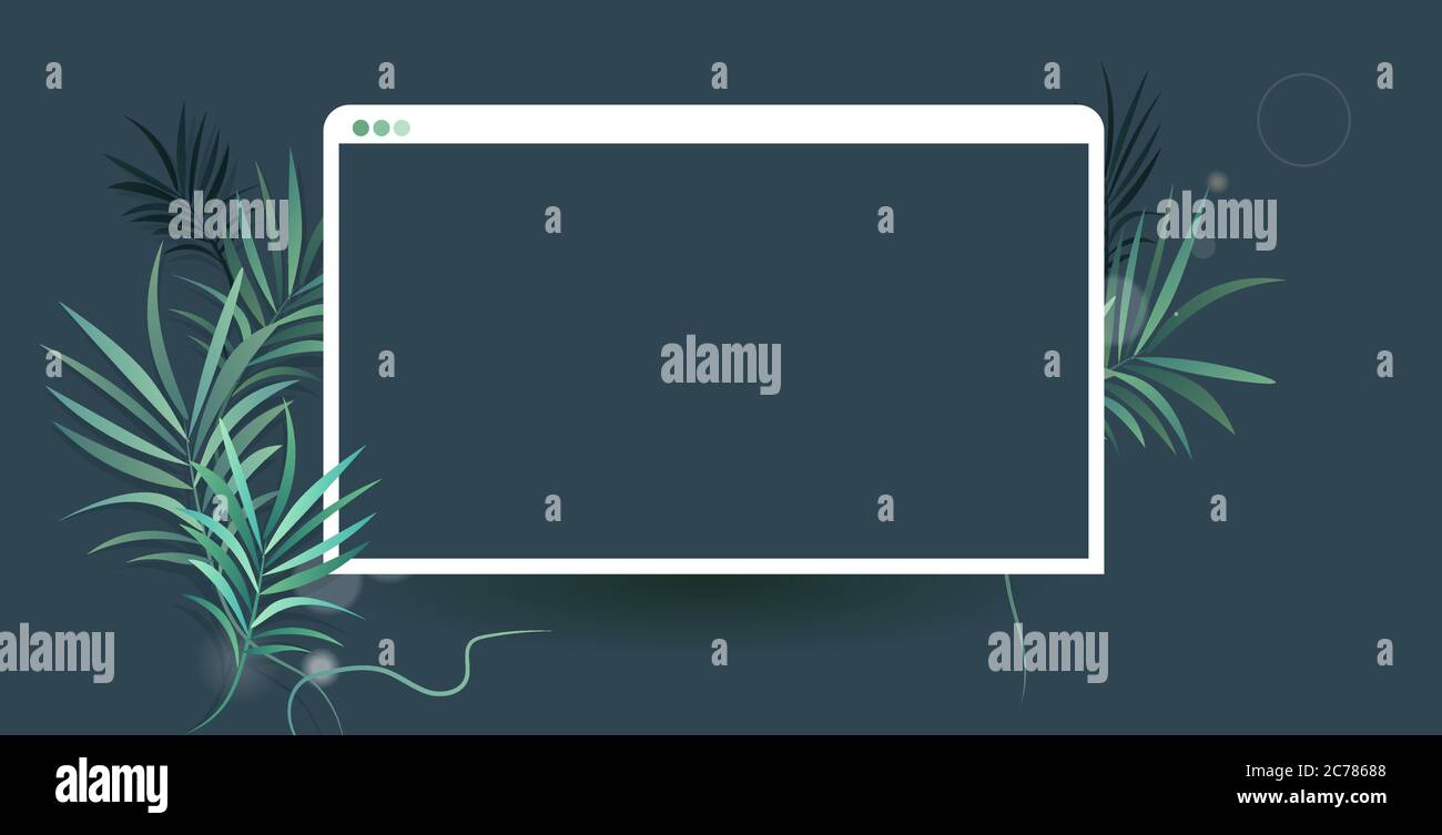 modern web browser window internet empty page ui template horizontal ...