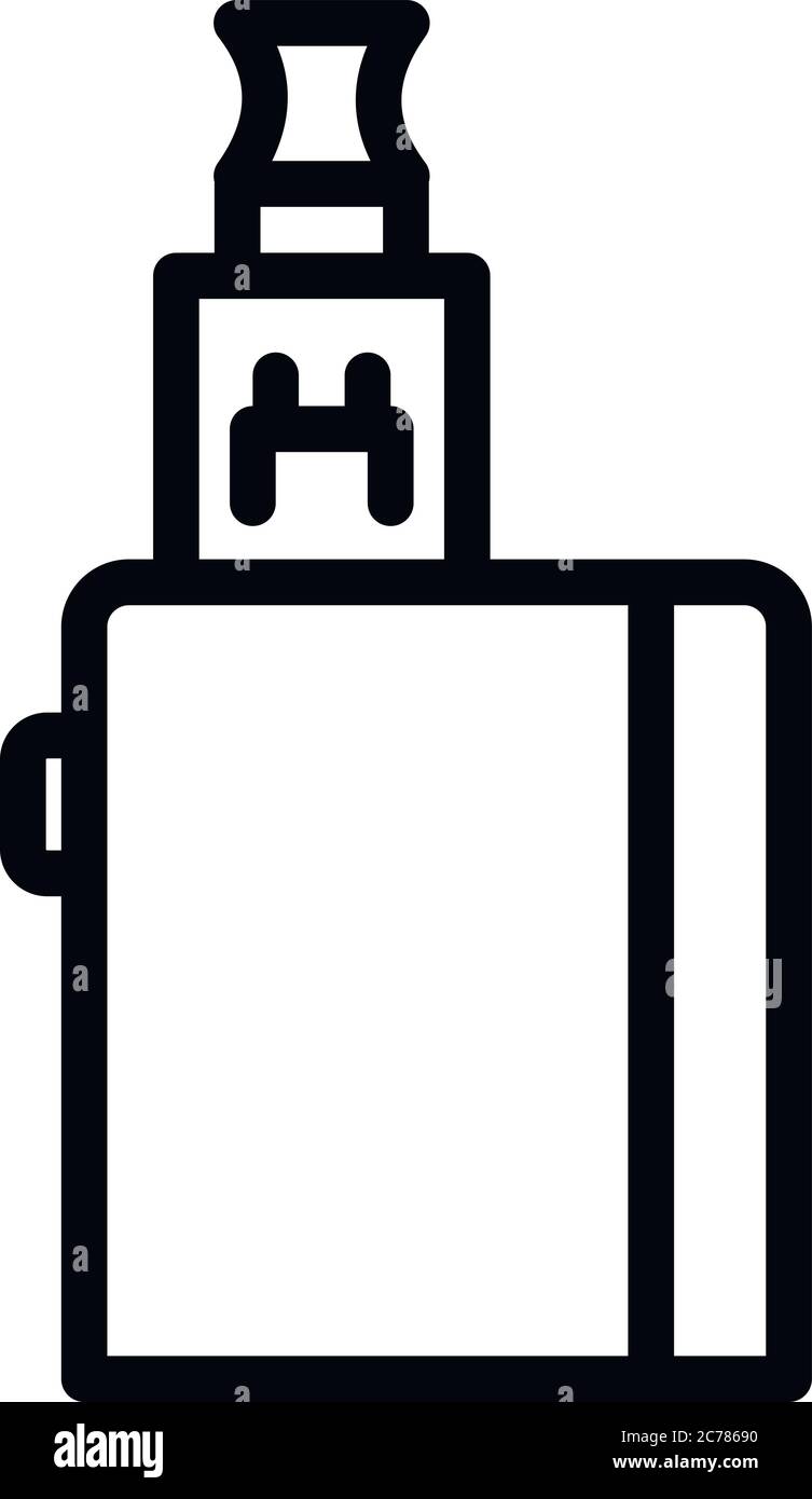 Shop vape icon. Outline shop vape vector icon for web design isolated ...