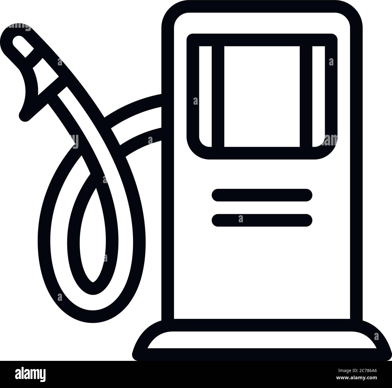 Refuel gas station icon. Outline refuel gas station vector icon for web ...