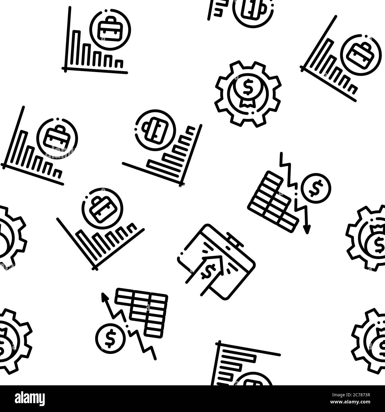 Bankruptcy Business Seamless Pattern Vector Stock Vector