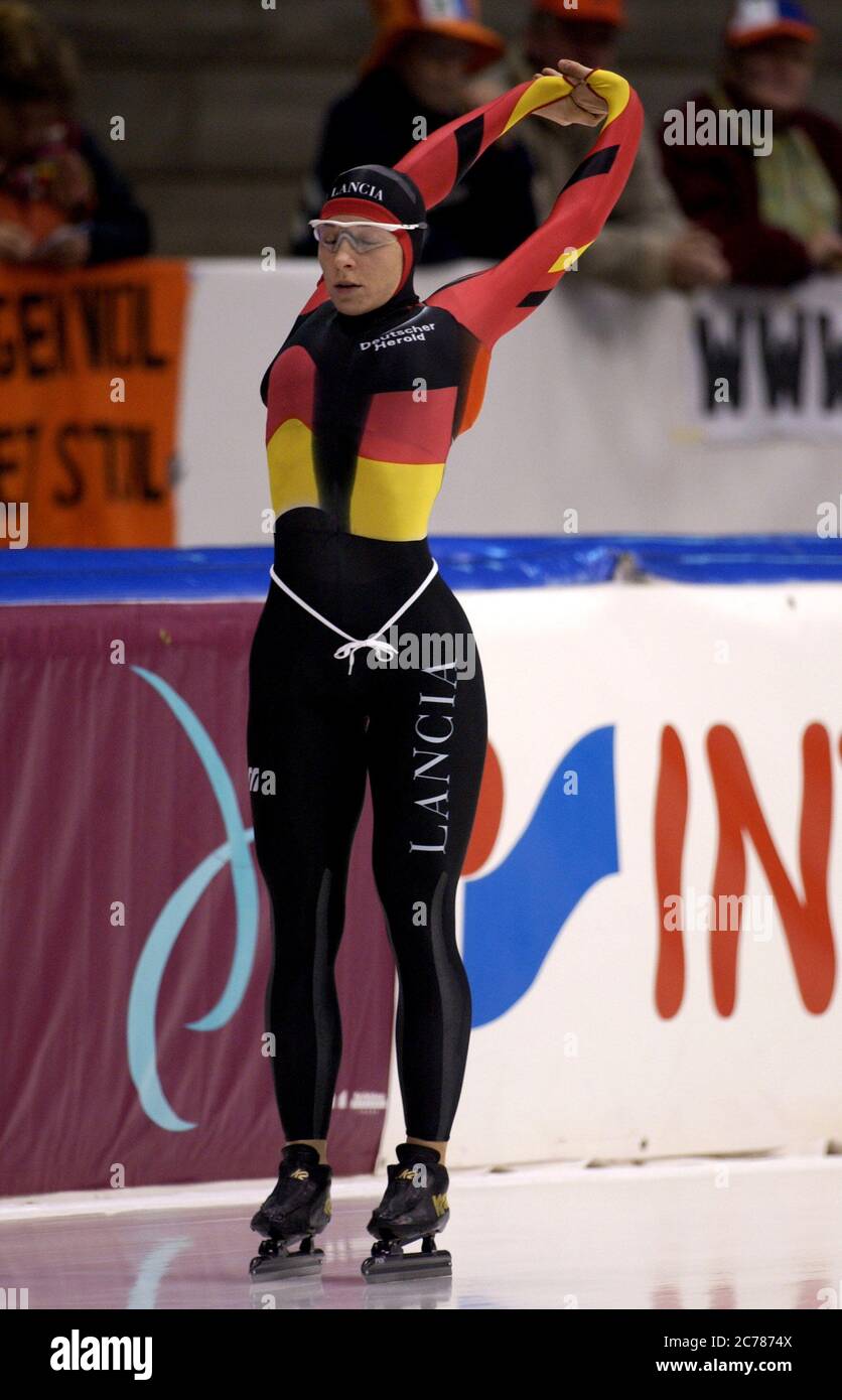 Heerenveen Netherlands 23/24.11.2002, Wintersport: Speed skating World Cup, Anni FRIESINGER (GER) Stock Photo