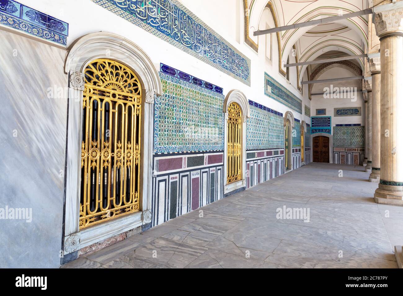 Building in Topkapi Palace, Istanbul City, Turkey Stock Photo
