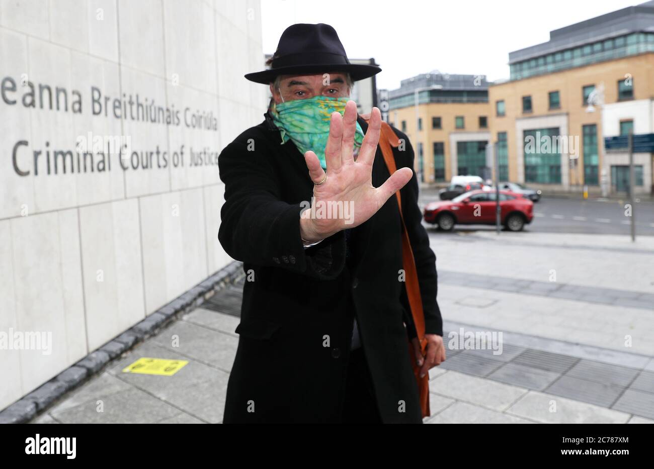 Former journalist Ian Bailey, who is wanted by French authorities investigating the murder of film producer Sophie Toscan du Plantier in west Cork, arriving at the High Court in Dublin for an extradition hearing. Stock Photo