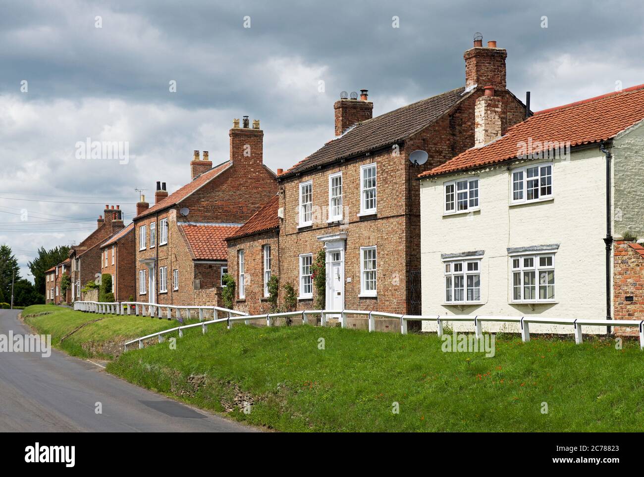 Traditional houses in the village of Stillington, North Yorkshire, England UK Stock Photo