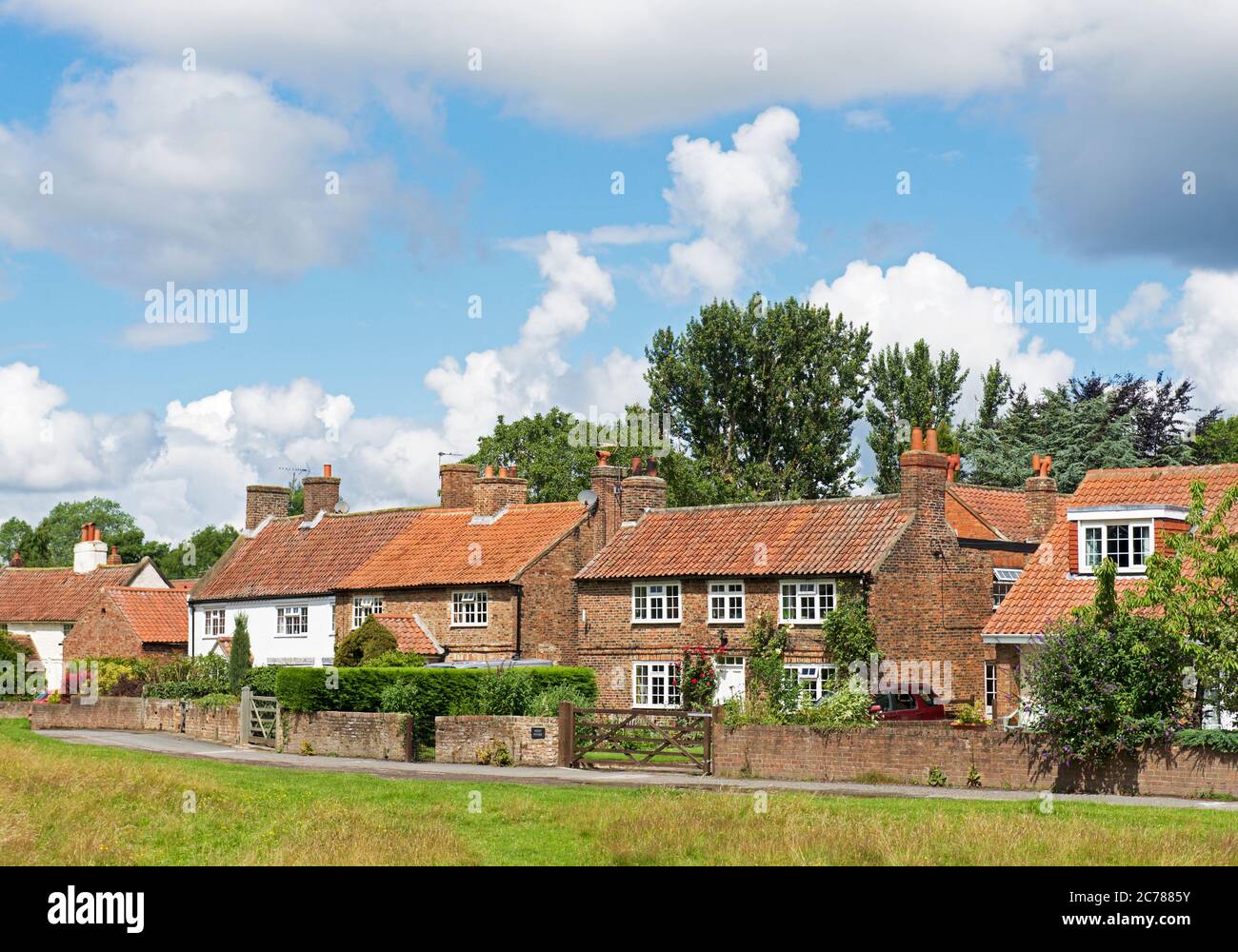 Houses in the village of Nun Monkton, North Yorkshire, England UK Stock