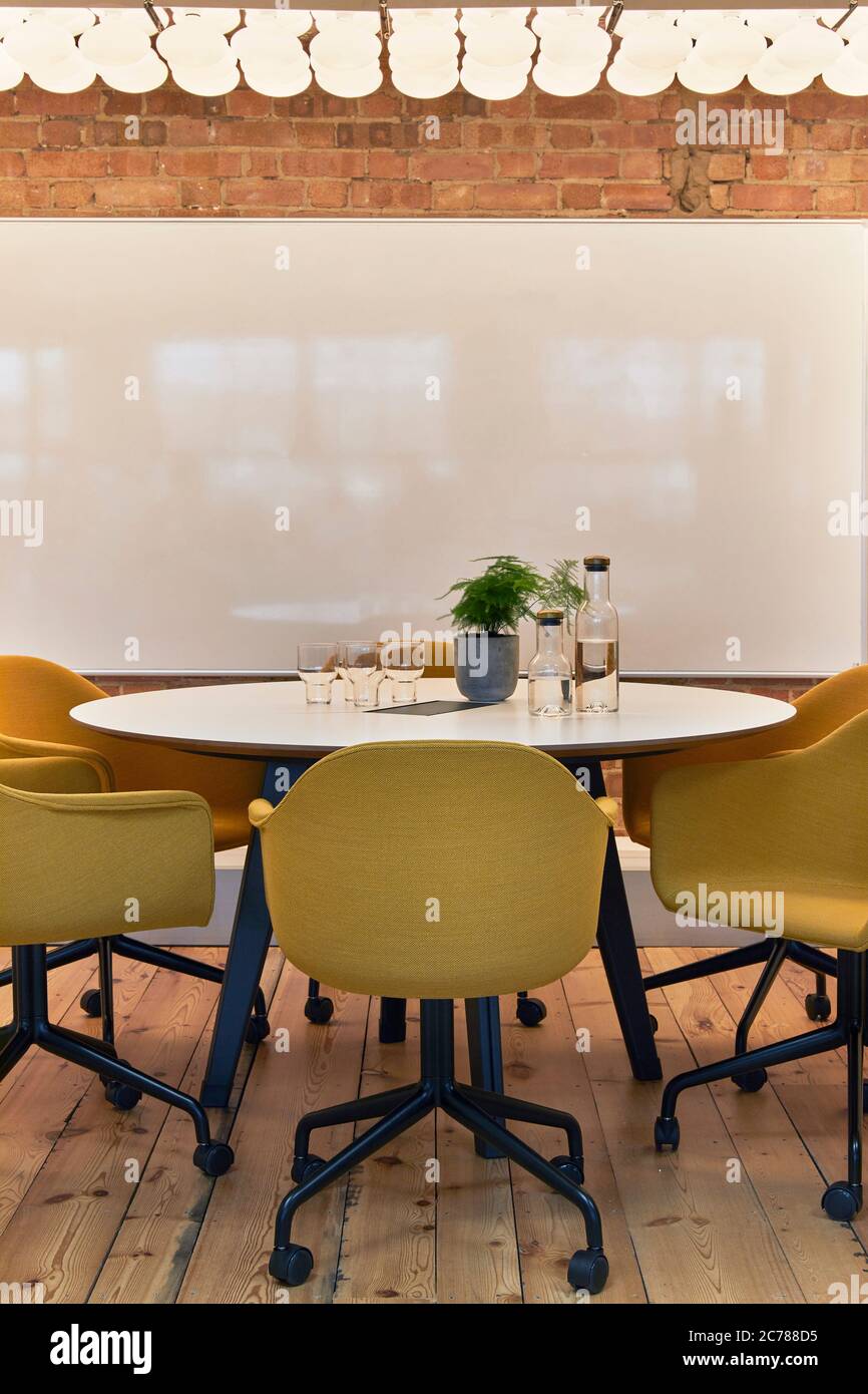 Meeting room Lighting display. Tala Showroom 2019, London, United Kingdom. Architect: N/A, 2019. Stock Photo