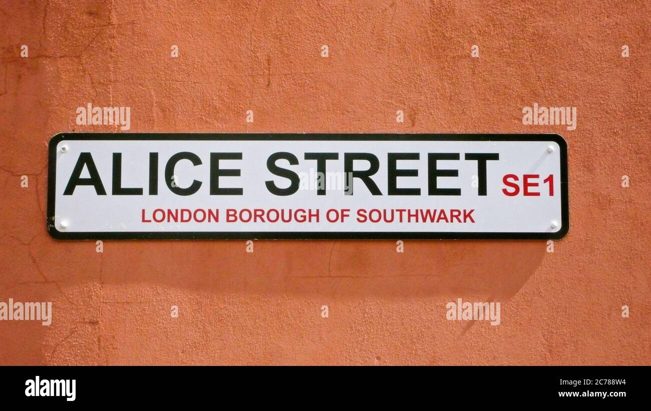 Alice Street, London Borough of Southwark, London, SE1, UK Stock Photo