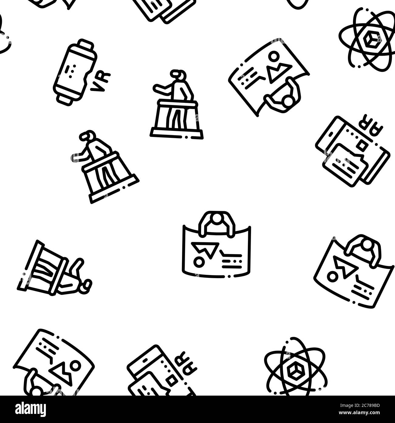 Simulation Equipment Seamless Pattern Vector Stock Vector Image & Art ...