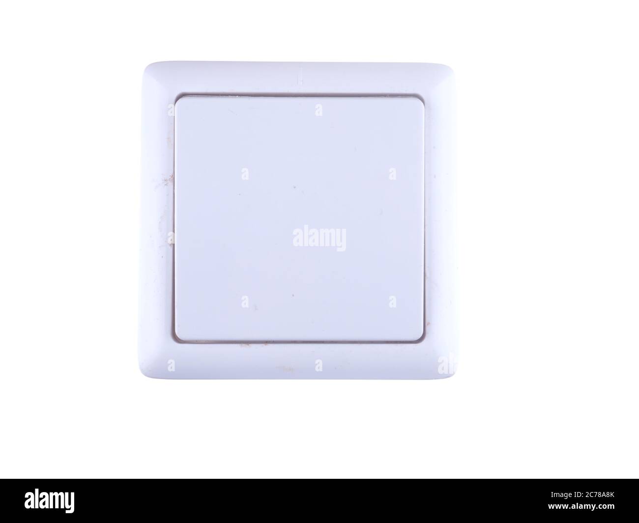 white light switch on a white background Stock Photo