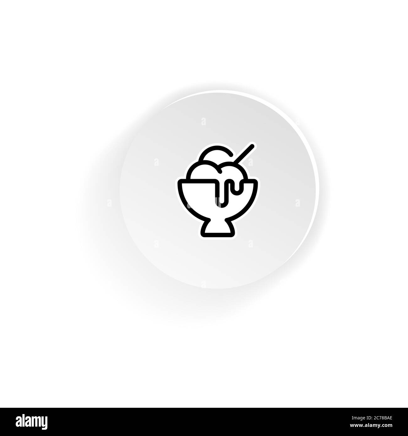 Ice cream line icon. Vector on isolated white background. EPS 10 Stock ...