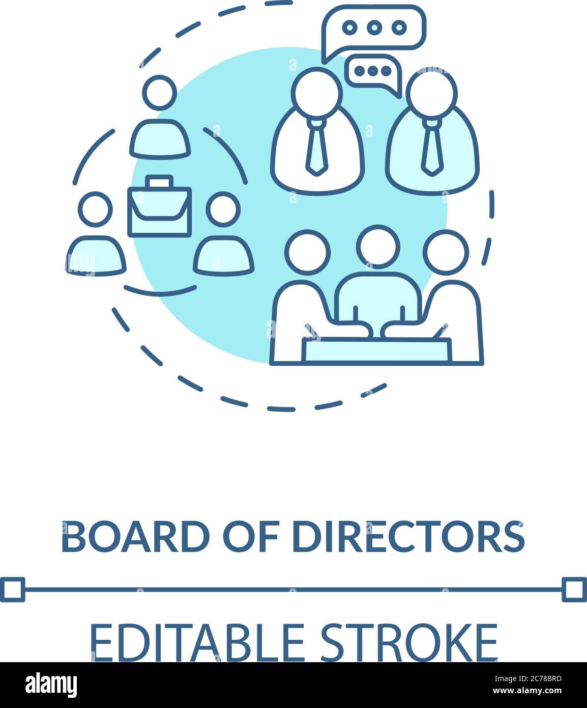 Board of directors concept icon. Corporation members. Company CEO
