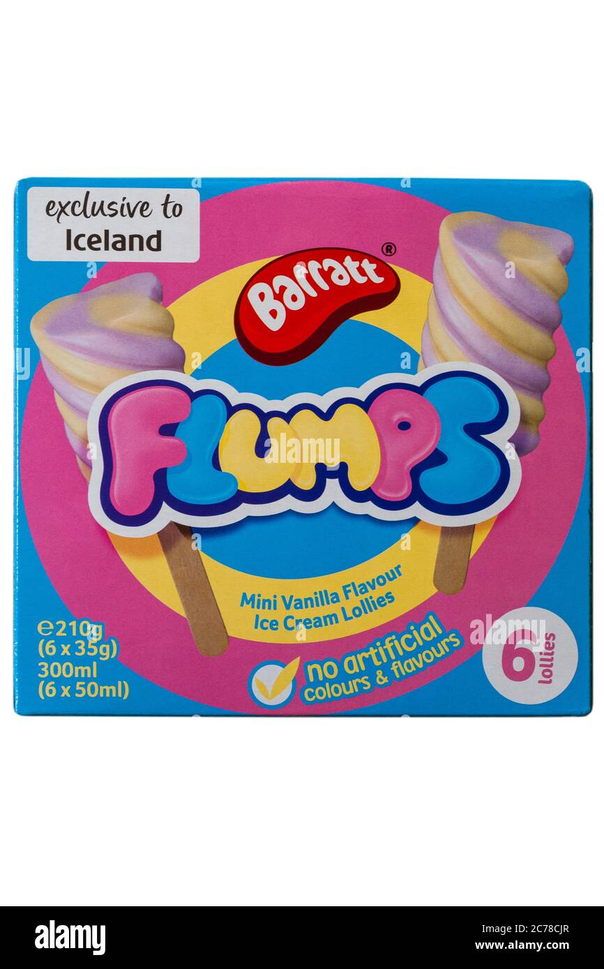 Barratt flumps mini vanilla flavour ice cream lollies hires stock
