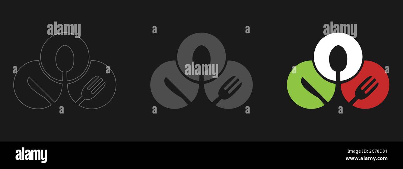 Spoon,knife and fork icon Stock Vector