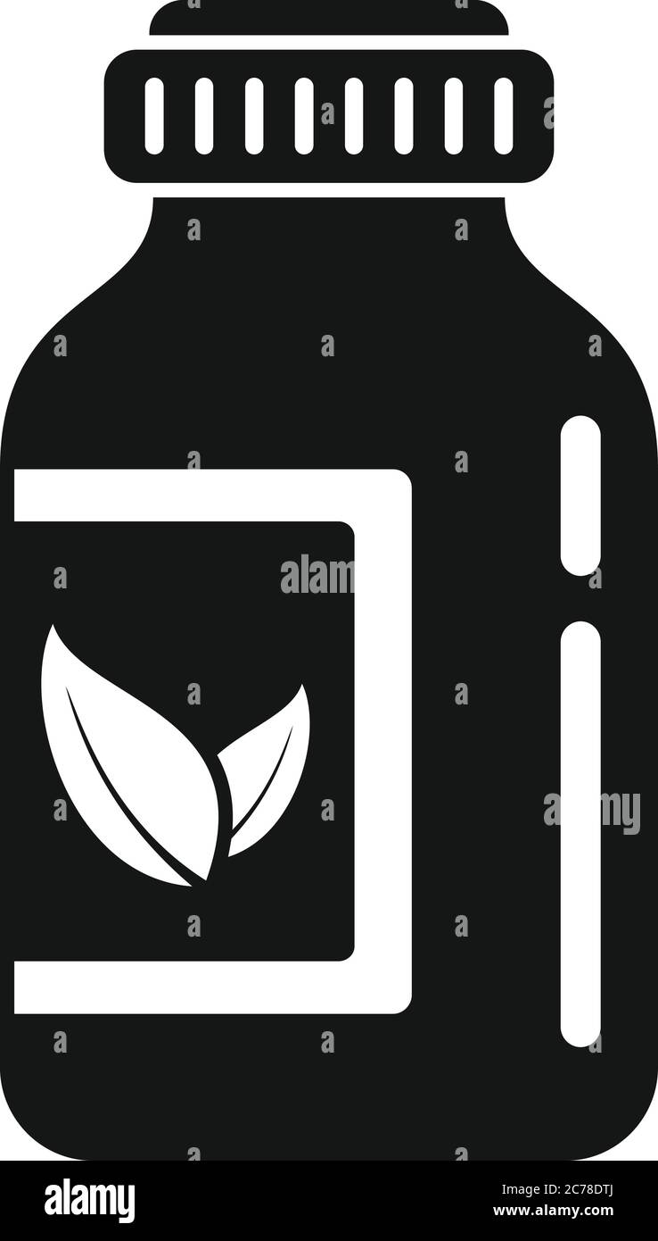 Science medical jar icon. Simple illustration of science medical jar