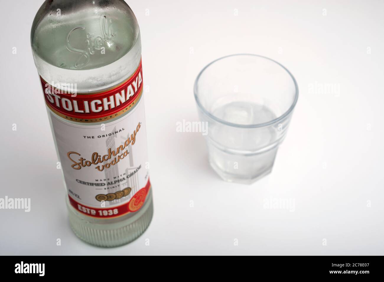 Stolichnaya Russian vodka Stock Photo