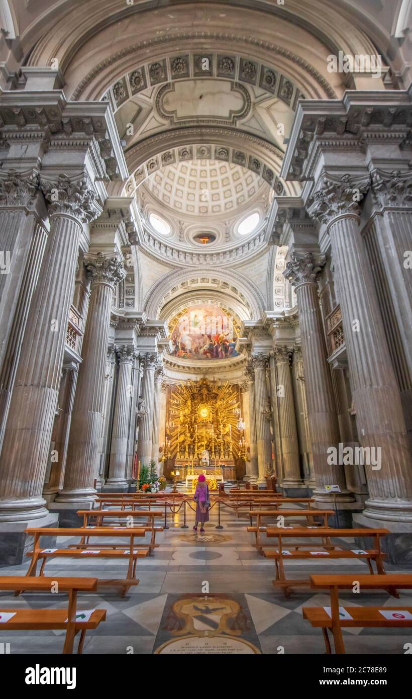 Home of the Vatican and main center of Catholicism, Rome displays dozens of wonderful churches. Here in particular Santa Maria in Campitelli Stock Photo