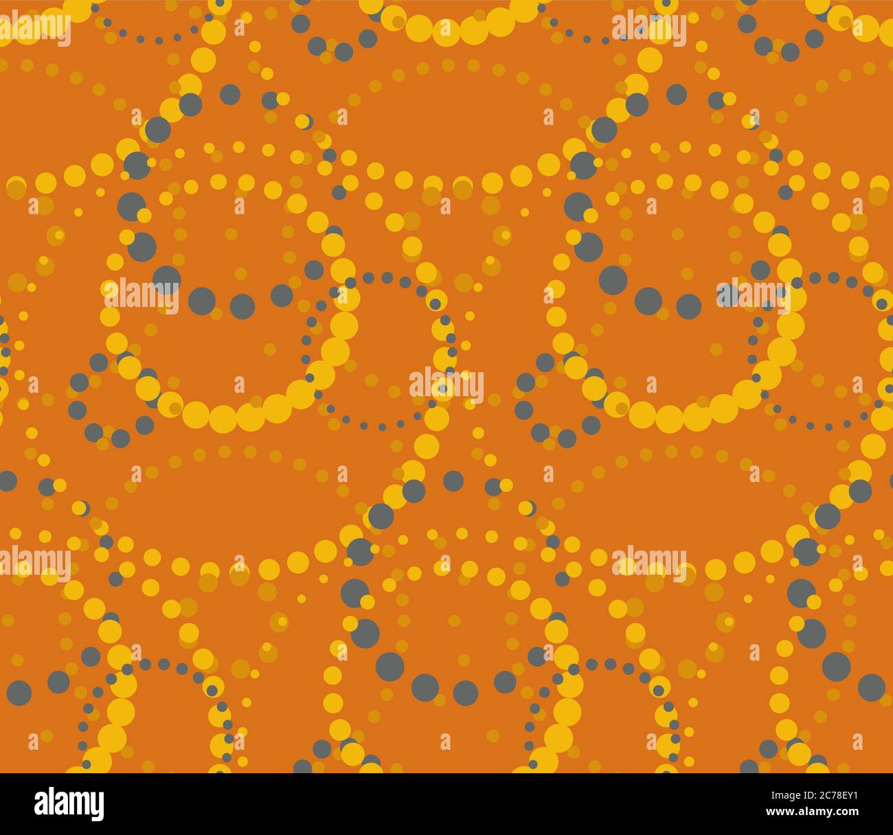 Orange background. Seamless summer pattern. Stock Vector