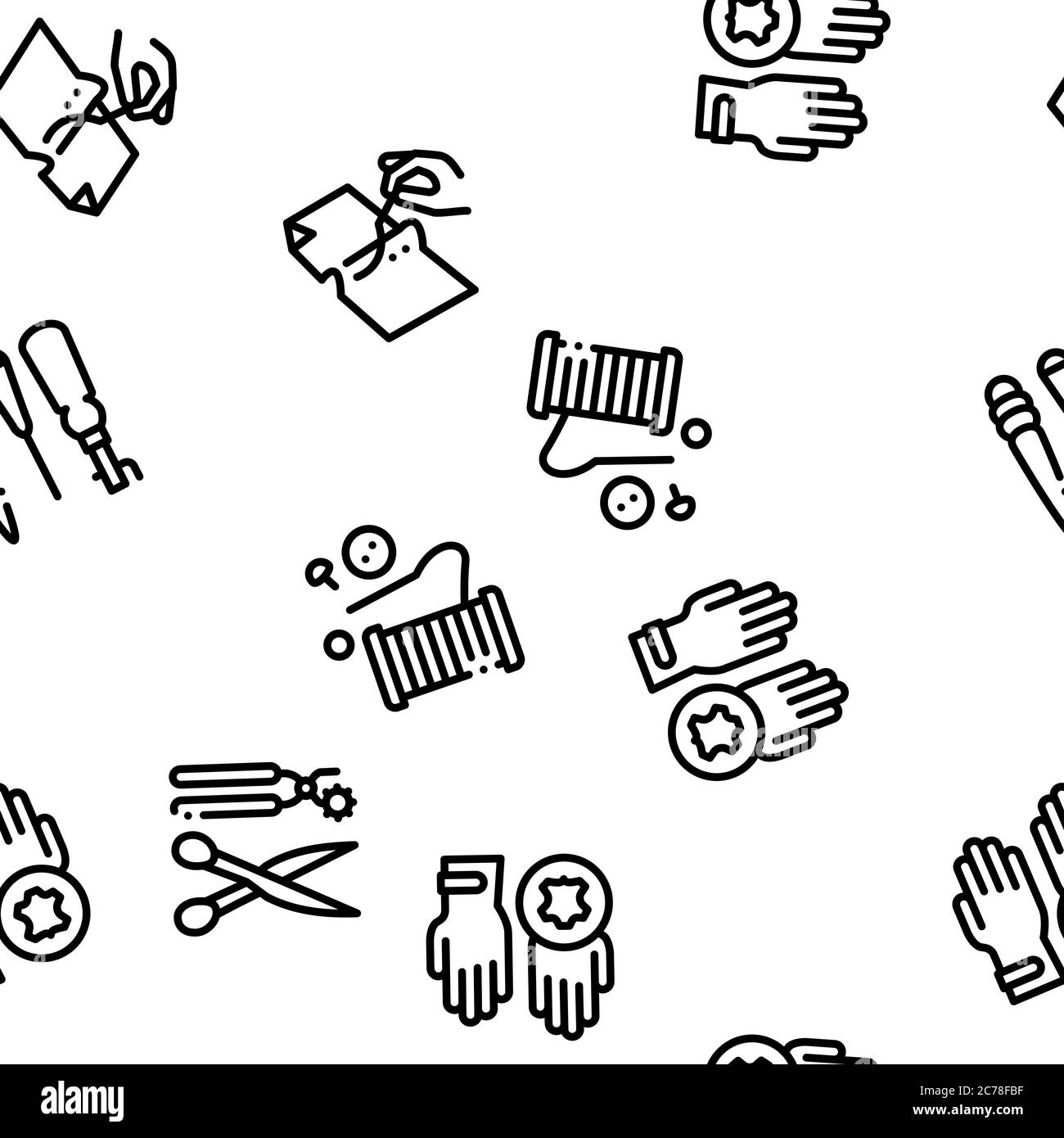 Leatherworking Job Seamless Pattern Vector Stock Vector Image & Art - Alamy