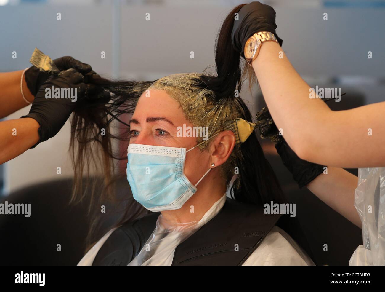 Pauline Kerrigan has hair treatment at Rainbow Room International as