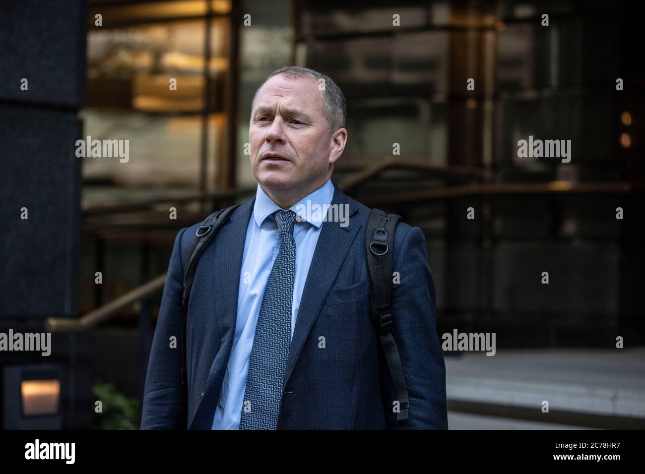 Nicolai Tangen newly appointed CEO arrives at the London head offices of Norway's Oil Fund, No.3 Old Burlington Street, London, England, UK Stock Photo