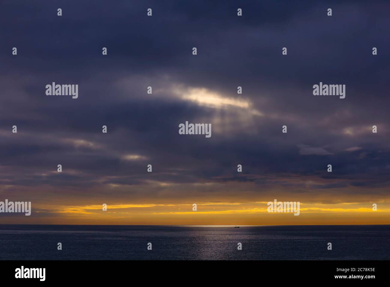 Stormy sky over ocean Stock Photo - Alamy