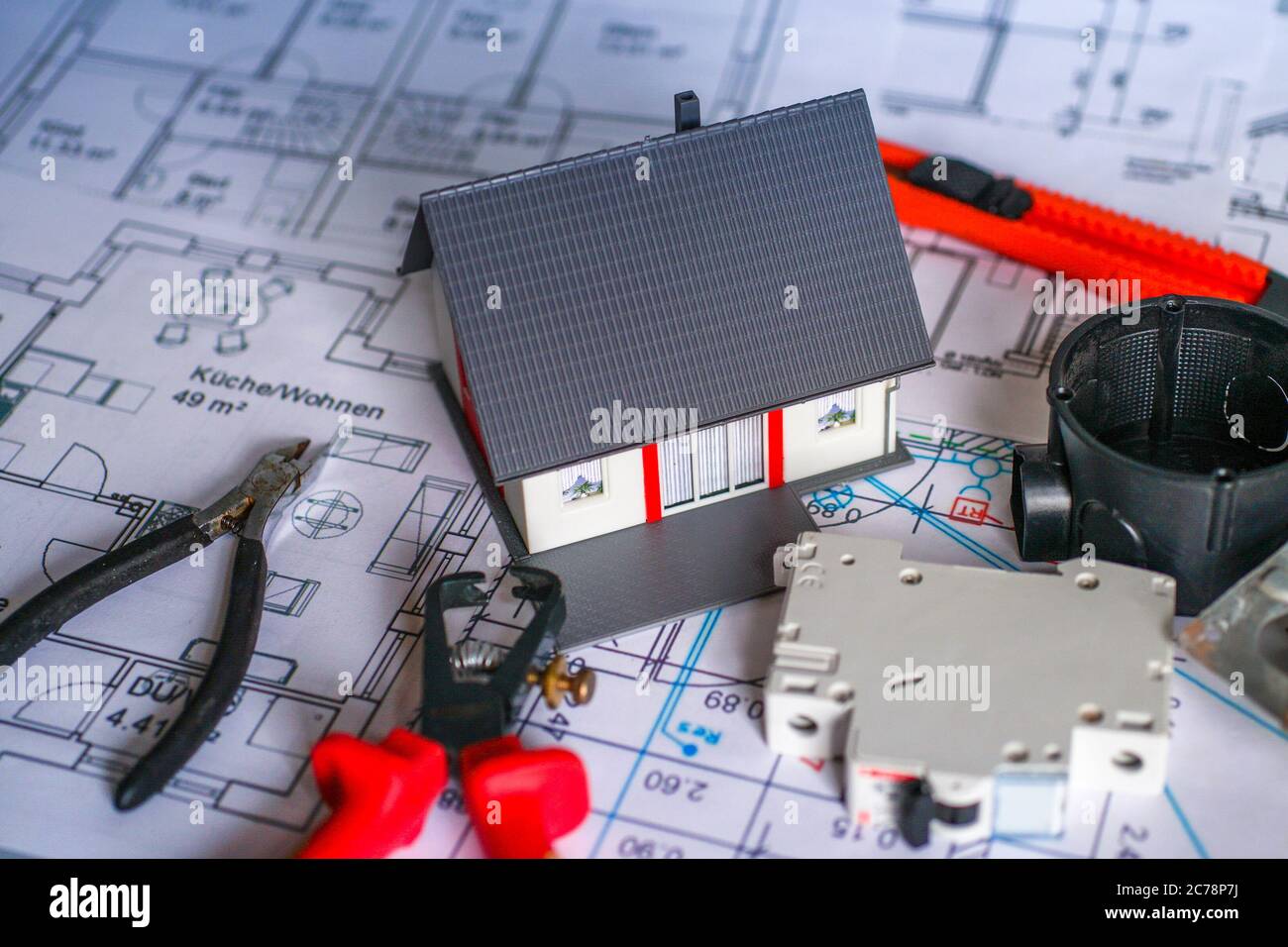 electrical-planning-for-a-house-stock-photo-alamy