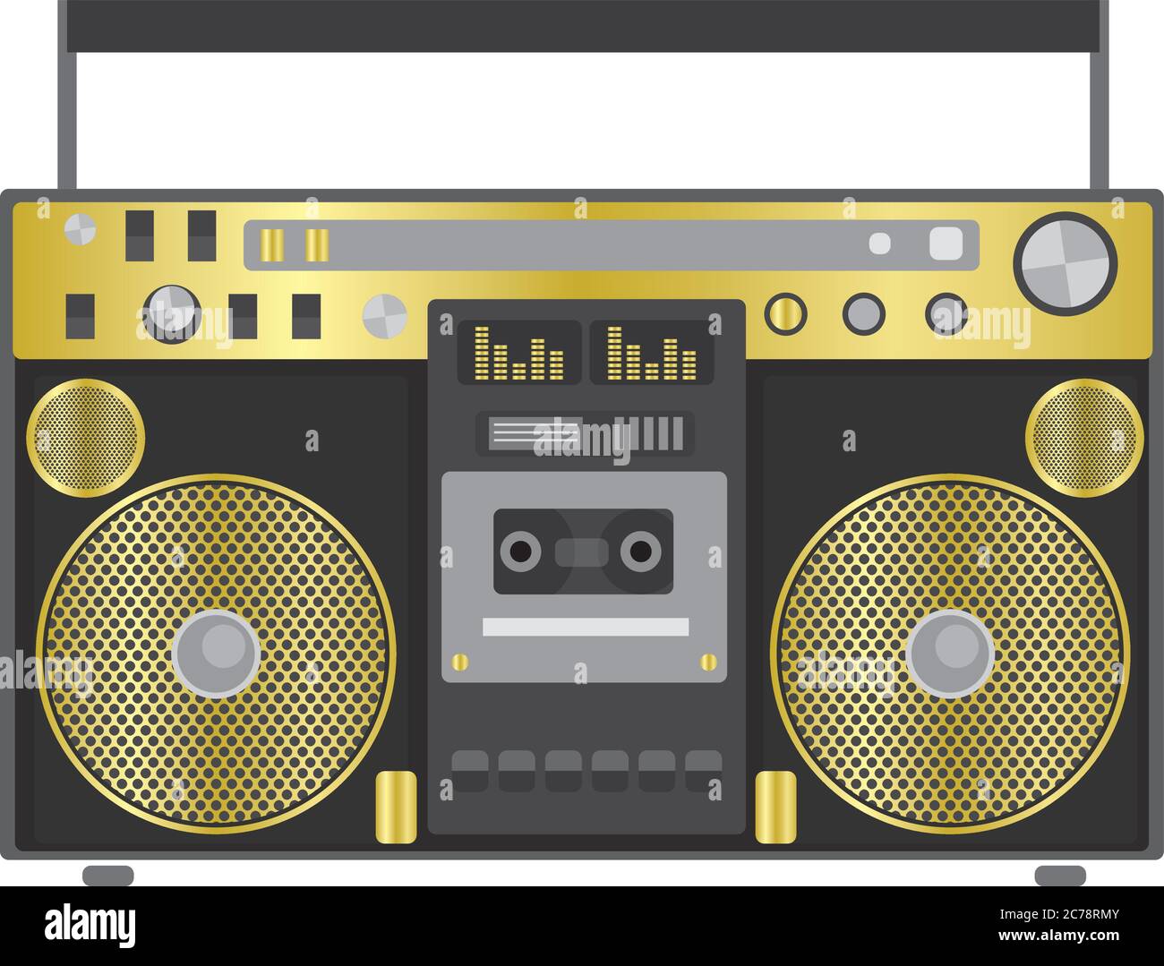 Retro audio player in a flat style. Vector illustration for a card or  poster, print on clothes. Music. Vinyl Stock Vector Image & Art - Alamy