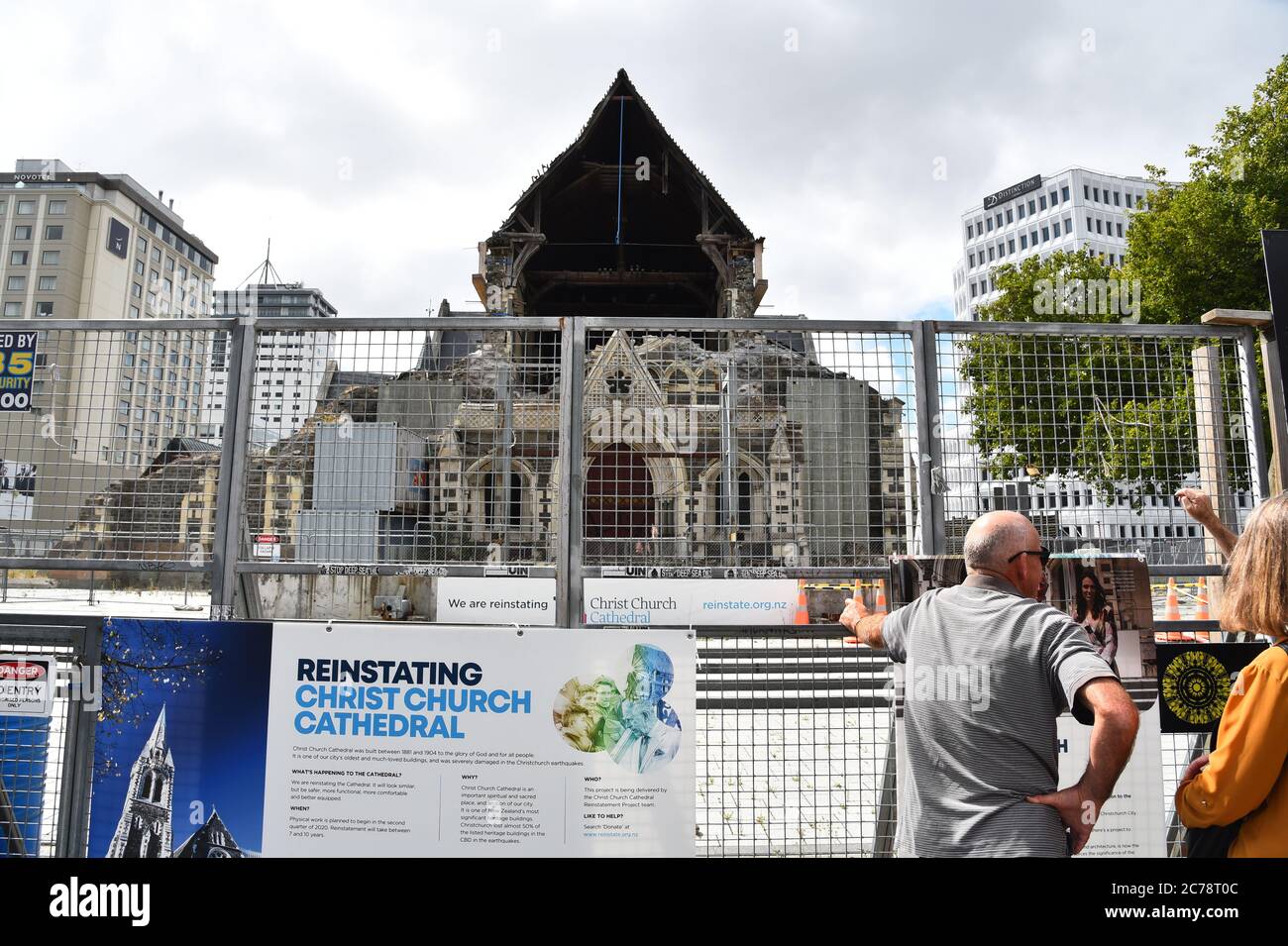damaged christchurch cathedral ,new zealand Stock Photo