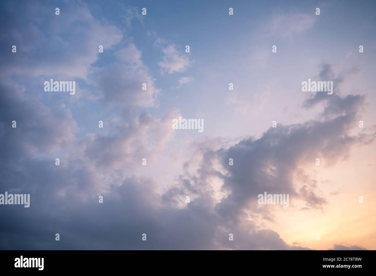 Cloudy and blue sky in the evening Stock Photo