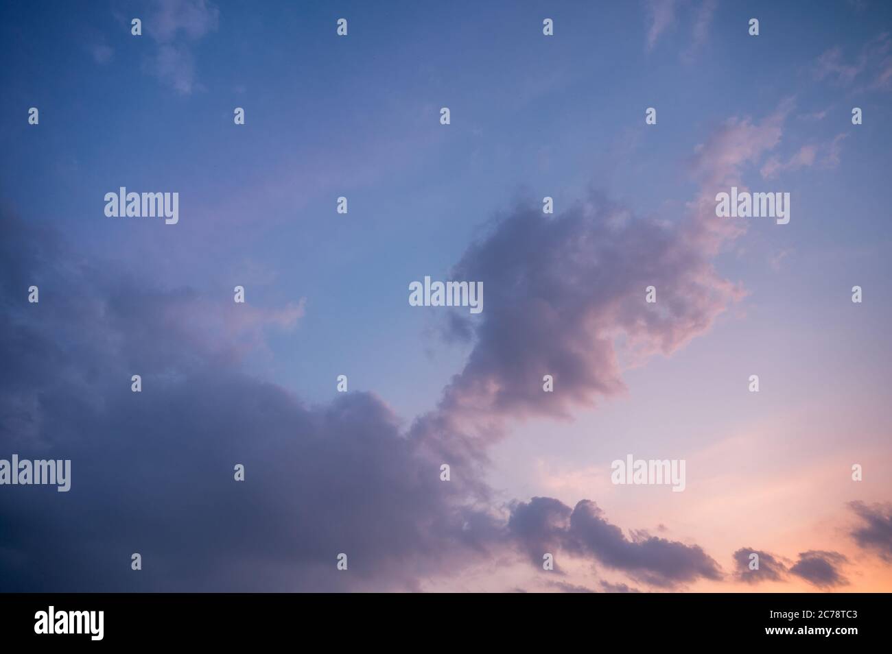 Cloudy and blue sky in the evening Stock Photo