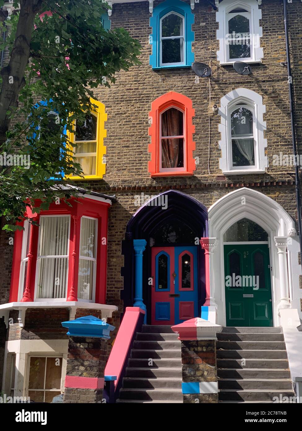 Multicoloured house Stock Photo
