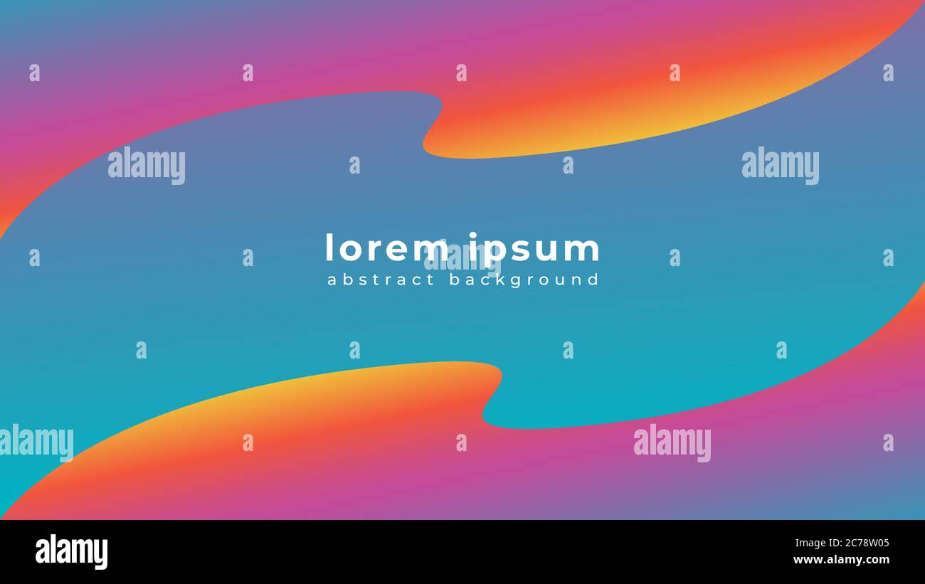 Colorful Abstract Background Design Template. Fluid Shapes Composition. Dark Rainbow Color Theme Concept. Stock Vector