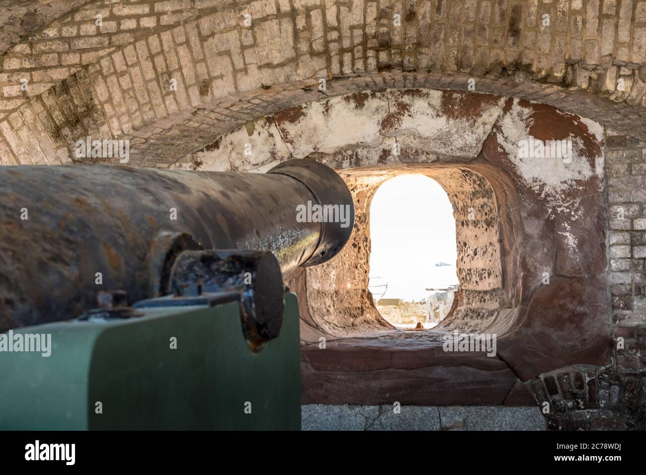 Civil War Cannon at Fort Sumter, South Carolina Stock Photo