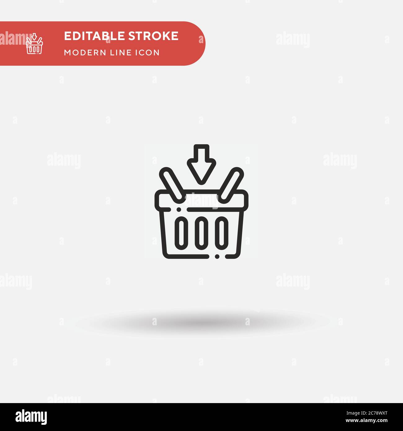 Basket Simple vector icon. Illustration symbol design template for web ...