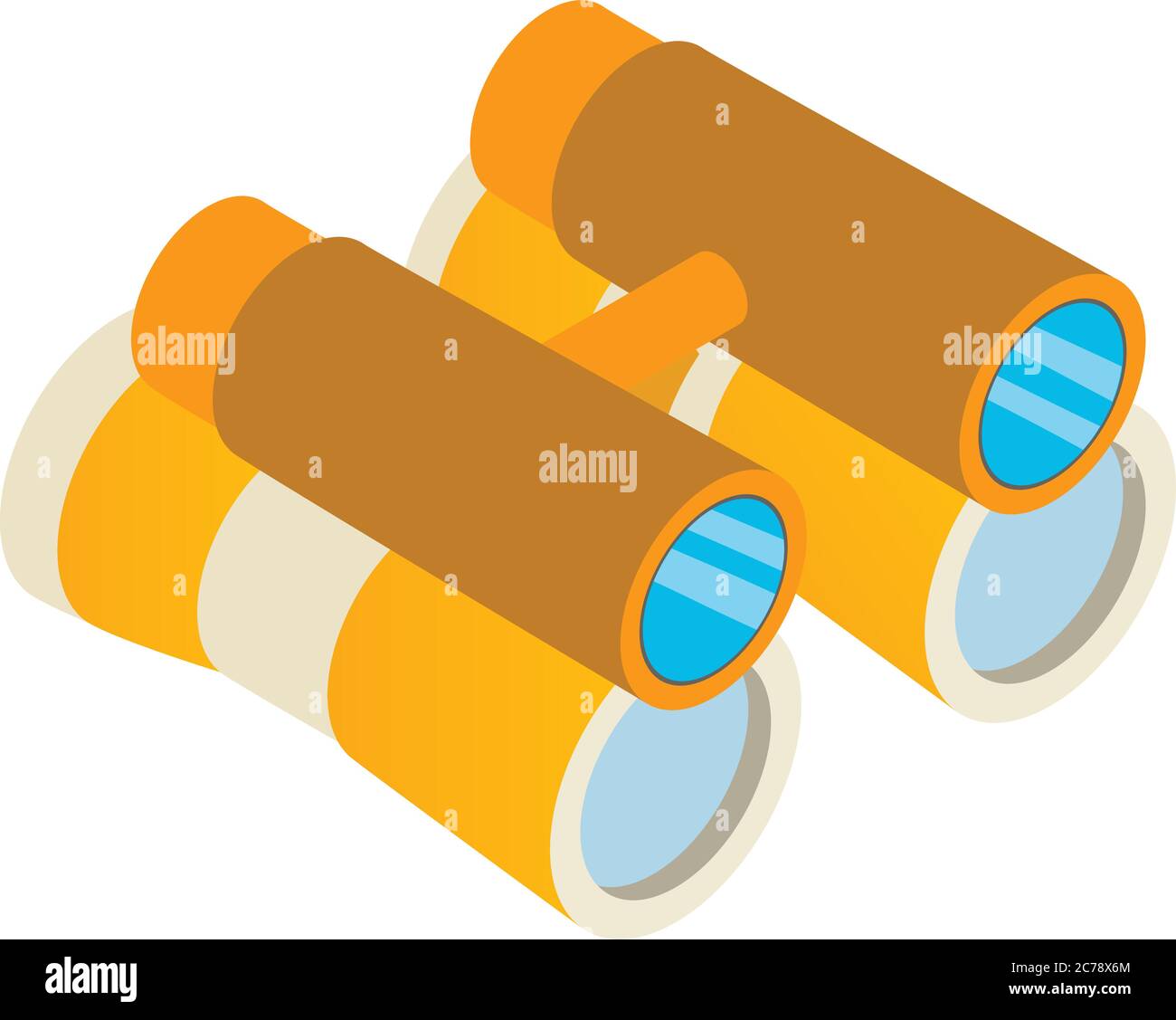 Theatre binoculars icon, isometric style Stock Vector