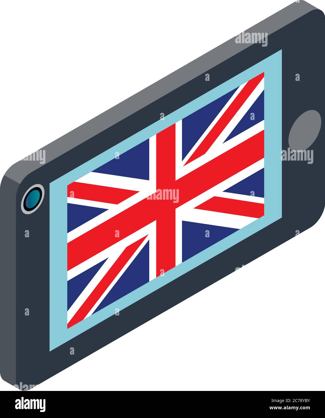 Learn english icon, isometric style Stock Vector