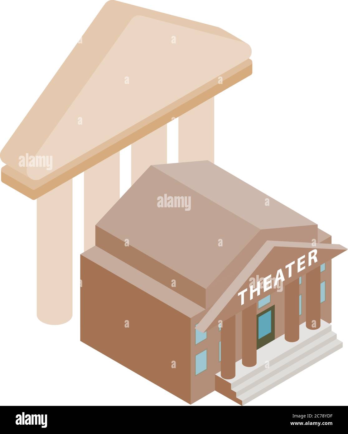 Theatre building icon, isometric style Stock Vector Image & Art - Alamy
