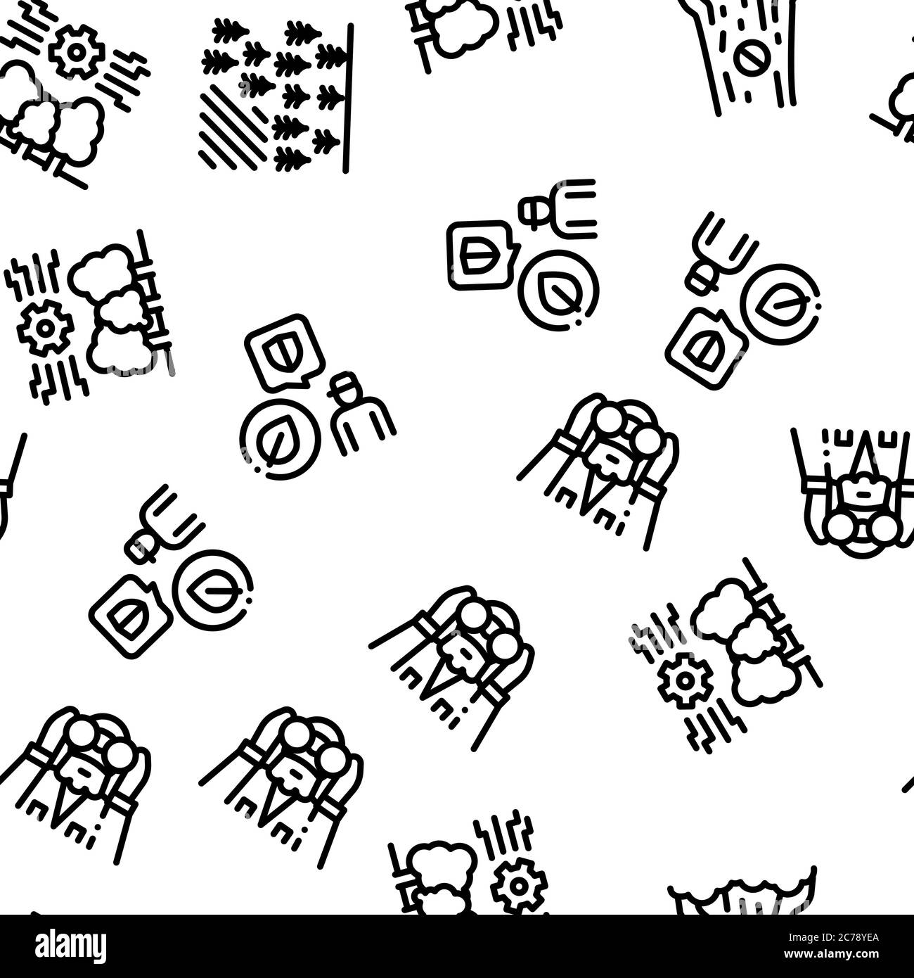 Forestry Lumberjack Seamless Pattern Vector Stock Vector Image & Art ...