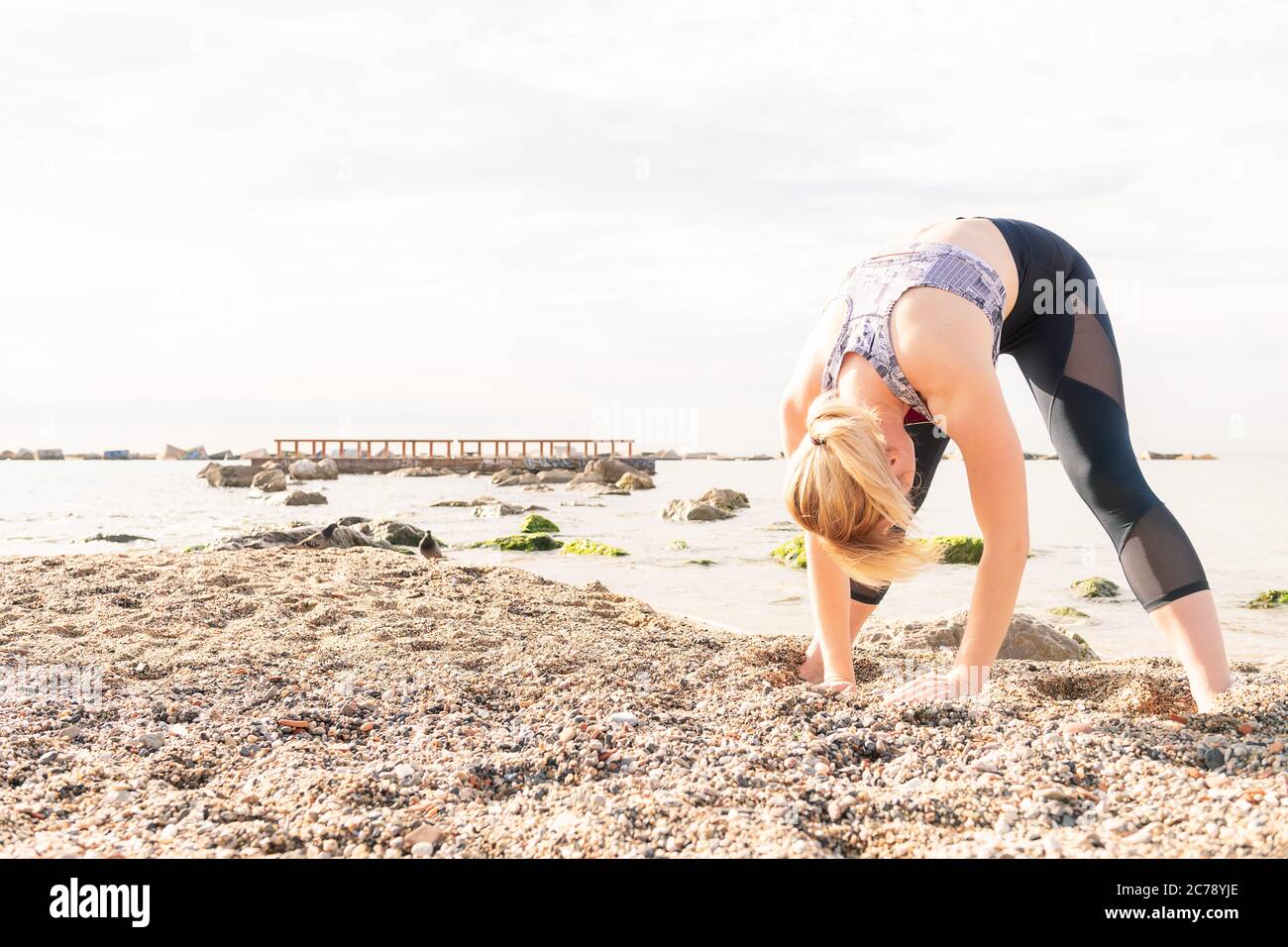 Blonde woman beach concept hi-res stock photography and images - Alamy
