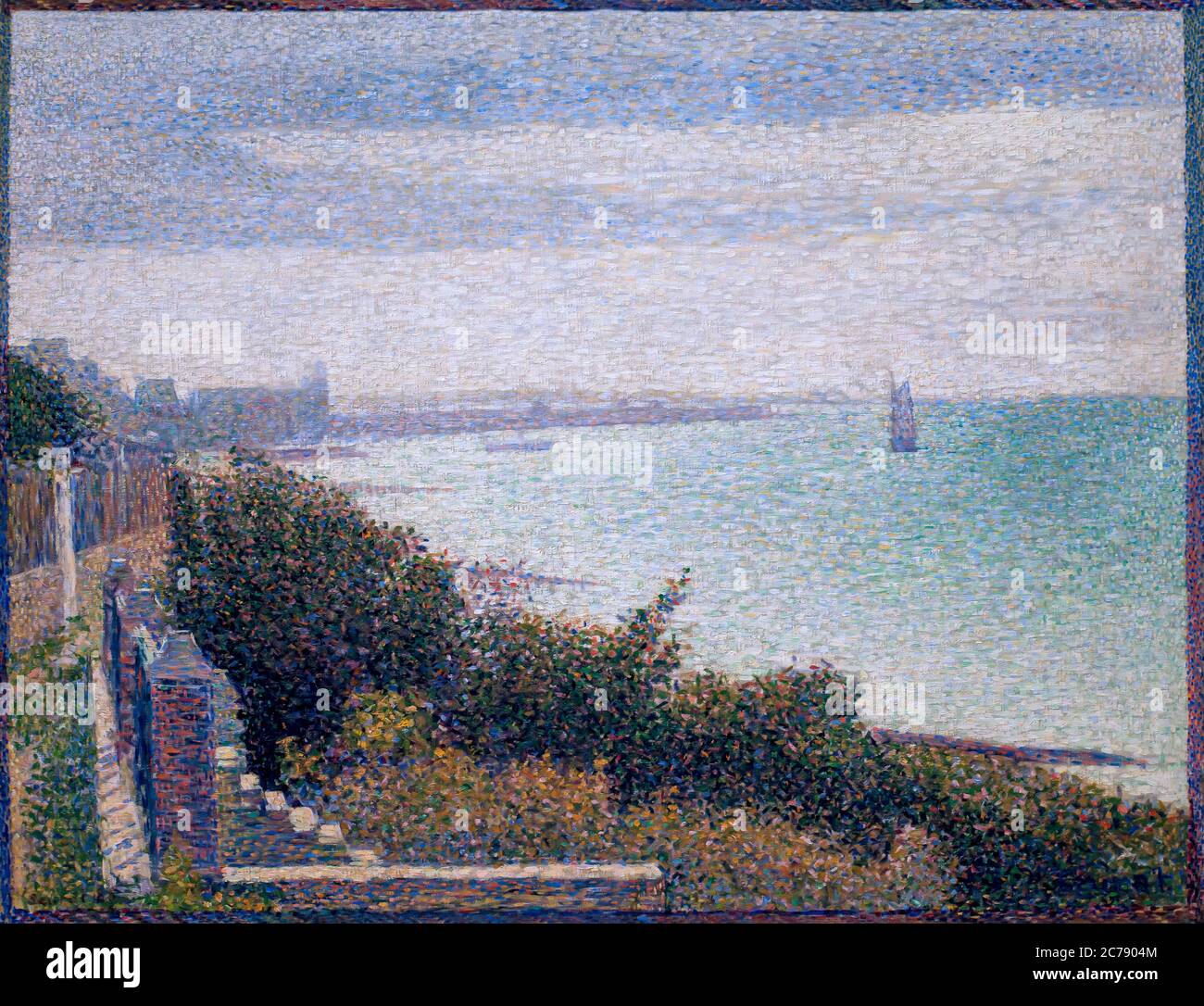 Grandcamp, Evening, Georges Seurat, 1885, Stock Photo