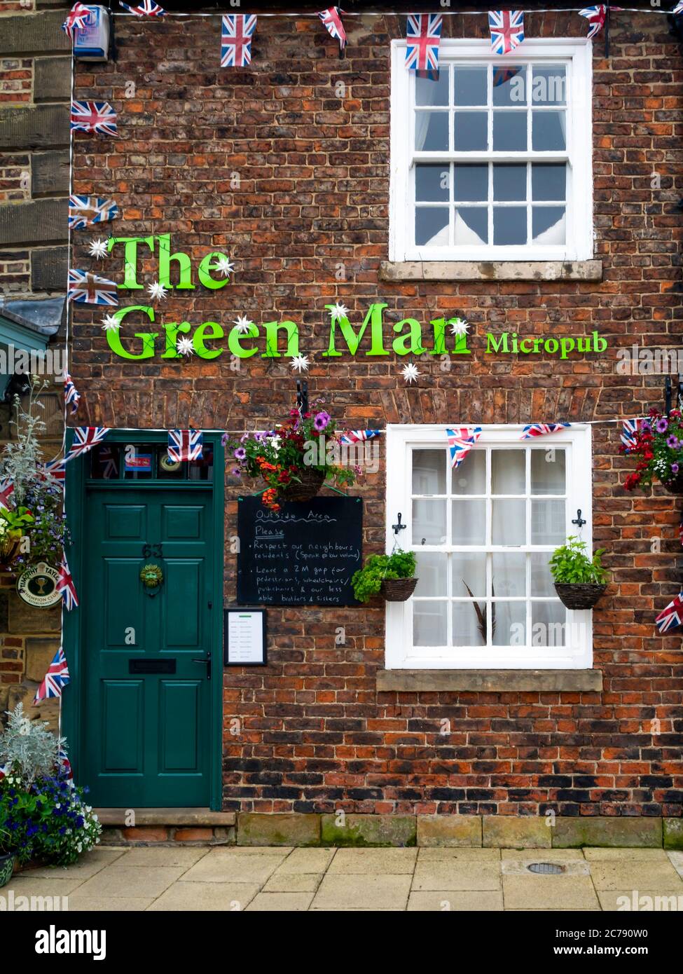 The Green Man micropub in the town centre of Stokesley North Yorkshire Stock Photo