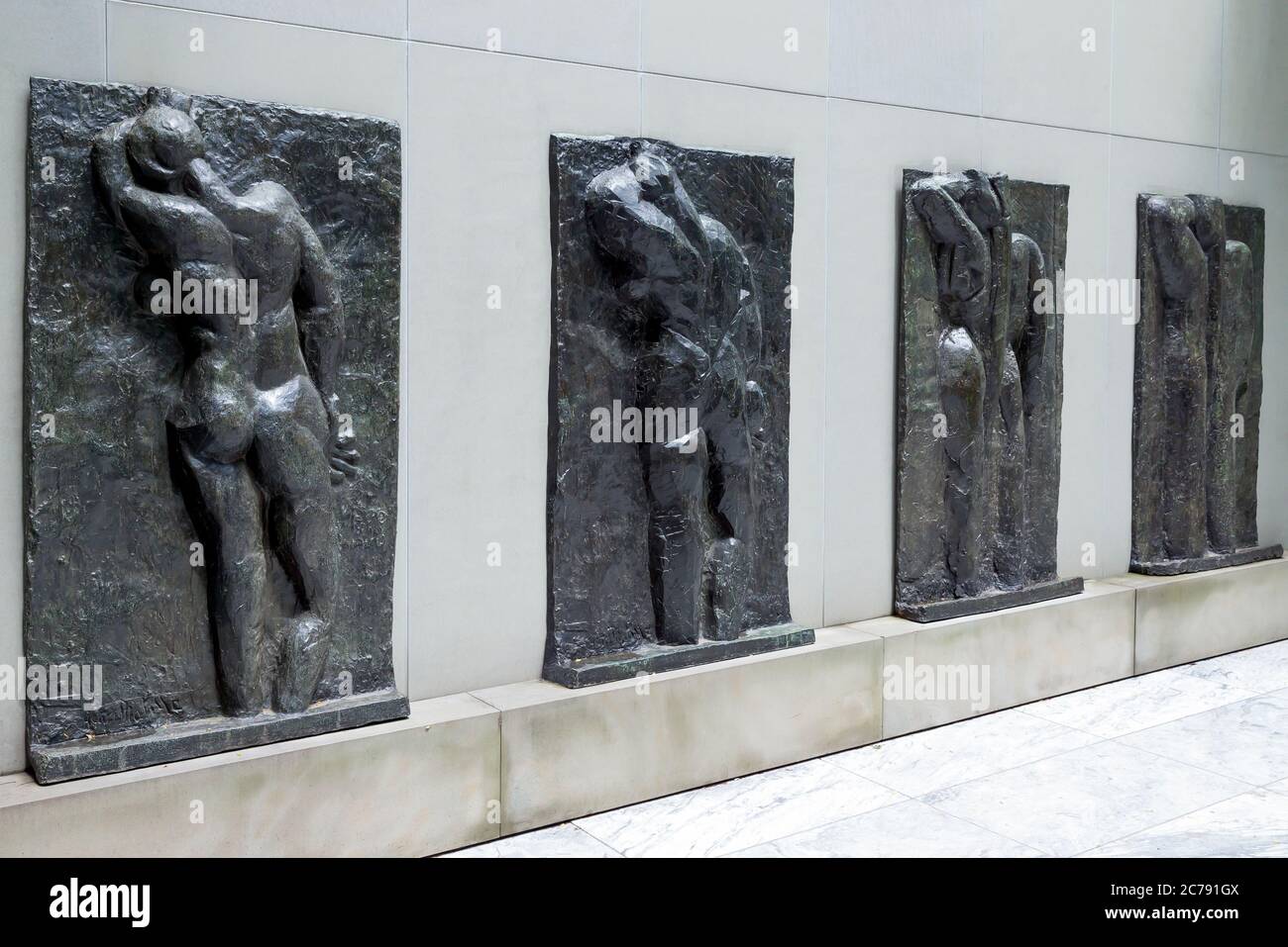 The Backs,  Henri Matisse, 1952-1956, Sculpture Garden, MOMA, Manhattan, New York City, USA, North America Stock Photo