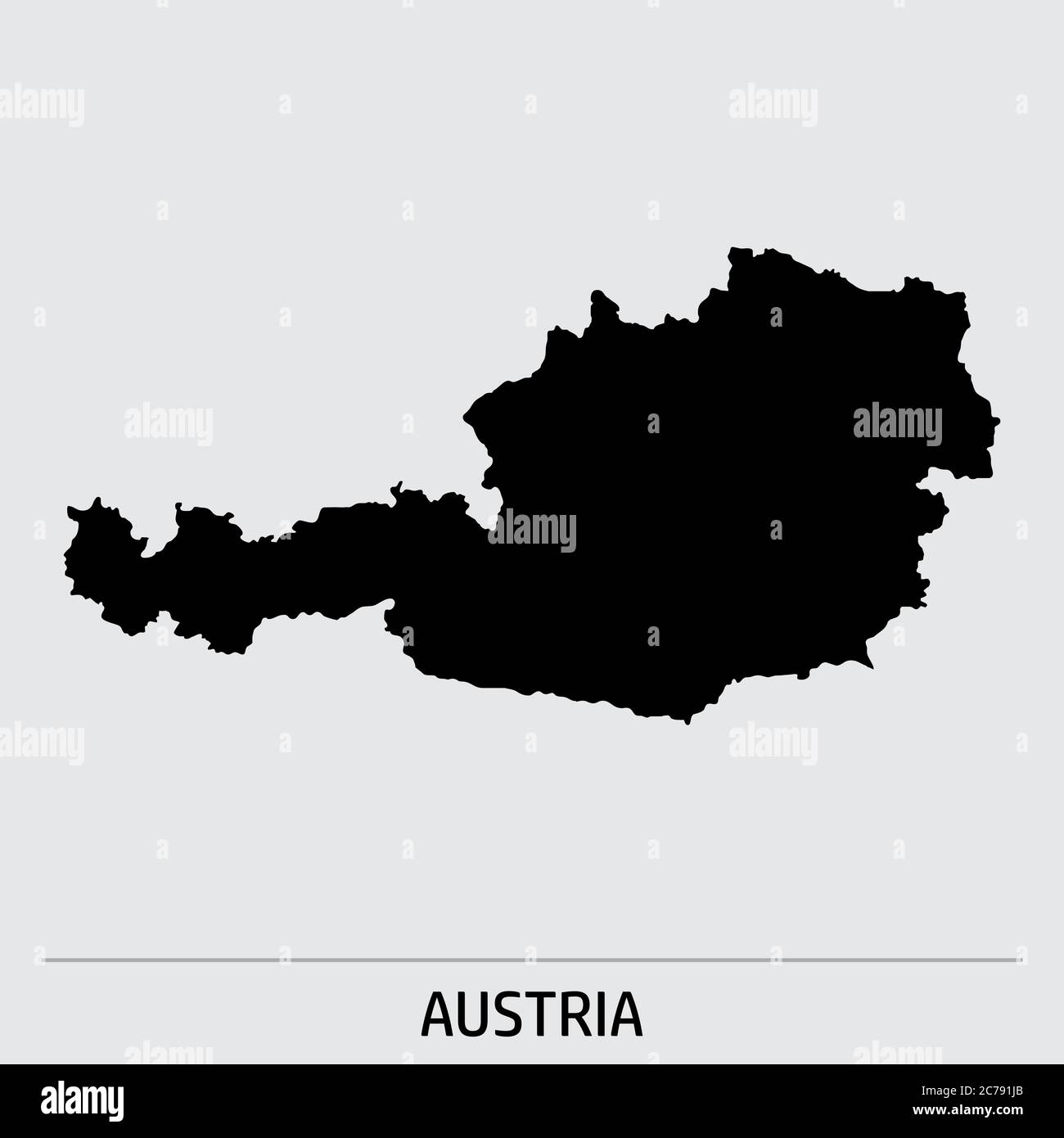 Austria map icon Stock Vector