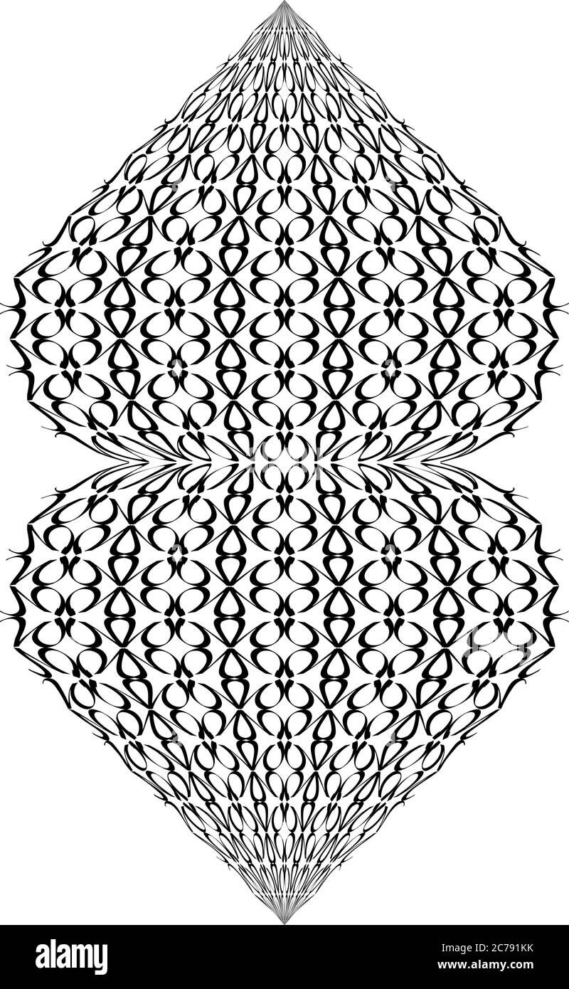 Vector abstract geometric black and white form Stock Vector Image & Art