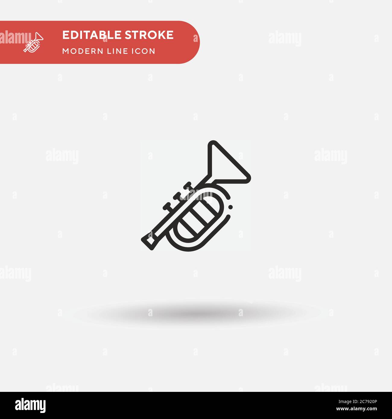 Trumpet Simple vector icon. Illustration symbol design template for web ...